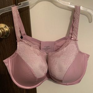 Curvy Couture 40G Dawn Pink Bra.